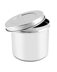 QWORK Stainless Steel Ointment Jar with Lid, 2 Pack