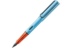 LAMY AL-star denim - Fountain Pen with ergonomic grip & polished steel nib in size M - lightweight aluminum body - including LAMY T 10 blue cartridge - Right-Handed