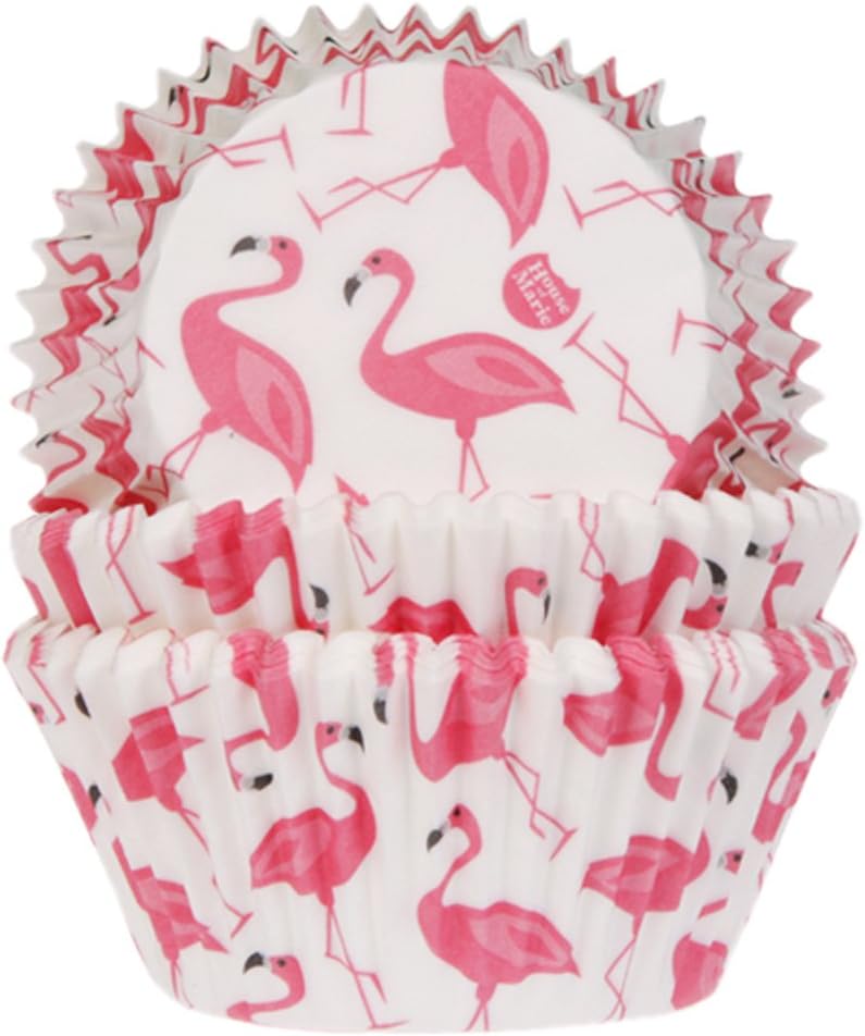 House of MariePaper Flamingo Flower Cupcake Cases, 50/Set