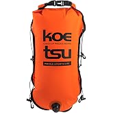 koetsu Swim Buoy &amp; Waterproof Dry Bag 30L for Open Water &ndash; High Visibility Safety Bubble with Dual Air Chambers, Shockproof Protection Rest Handle for Swimmers, Triathletes, Kayaking