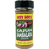 Andy Roo's Salt-Free Cajun Jambalaya Creole Seasoning, 4 Ounce Shaker
