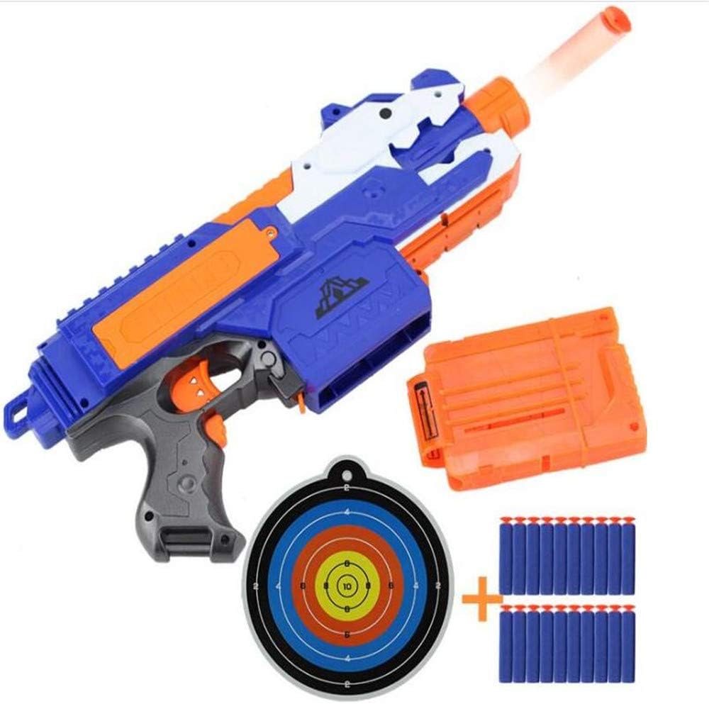 JIASHU Blaster Gun with Foam Darts and Dartboard, Electrical Soft Bullet Toy Gun, Pistol Sniper Rifle Plastic GunToy for Children Gifts Suitable