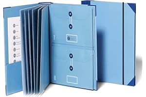 suyife Document Organizer Folio, 2024 New Important Document Organizer, in Case I Go Missing Binder, Estate Planning Organizer, File Organizer for Paper, Office and School, Work (1, Blue)