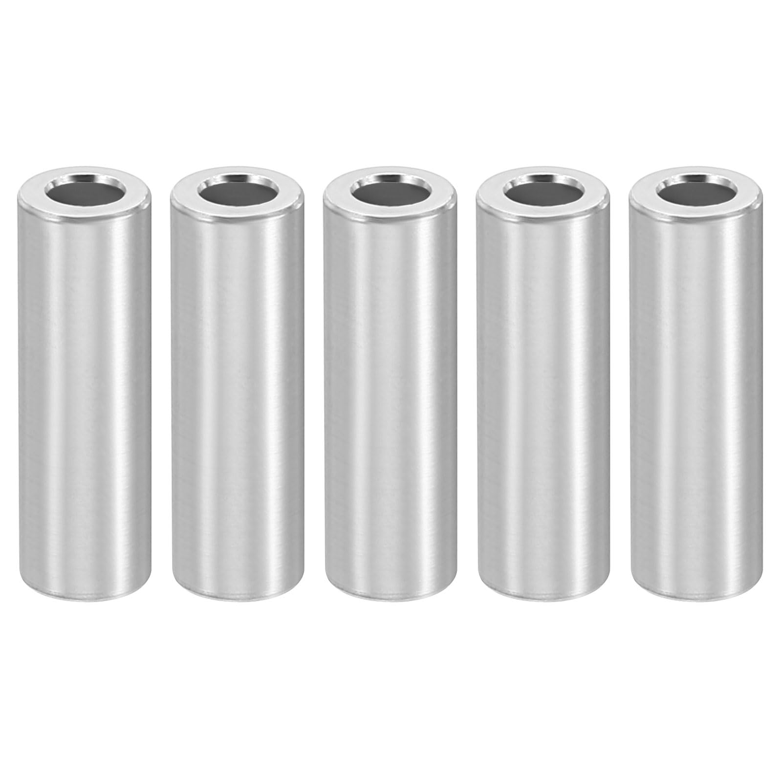 PATIKIL M4 Aluminum Spacers, 5 Pcs Metal Spacer Aluminum 4.2mm ID x 8mm OD x 25mm L Aluminum Spacer Screw Standoff Round for 5/32inch or M4 Screw Bolts โ image 1