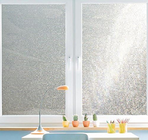 Decorative Static Frosted Sparkling Privacy Window Film Cling for Kitchen Bedroom Living room Office (17.7" x 78.7")