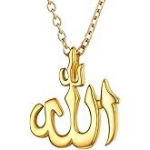 U7 Allah Pendant Necklace with Chain Platinum / 18K Gold Plated Muslim Jewelry Islamic Pendant
