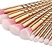BYBOO 10PCS Unicorn Makeup Brushes Set Professional Foundation Powder Eyebrow Eyeshadow Eyebrow Concealer Lip Brushes Kits Cosmetic Tools(Gold)