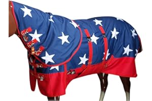 American Flag 84 in HILASON 1200D Waterproof Winter Horse Blanket Neck Cover Belly Wrap | Horse Blanket | Horse Turnout Blanket | Horse Blankets for Winter | Waterproof Turnout Blankets for Horses