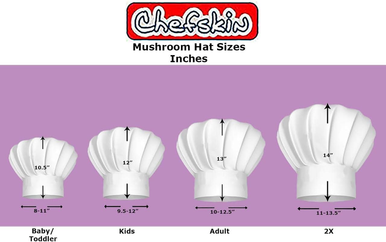Chefskin Children White Chef Hat, kids lot SAVE