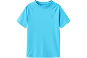 HODOSPORTS Boys UPF 50+ Rash Guard Swim Shirts Short Long Sleeve Quick Dry UV Protection Sun Shirt