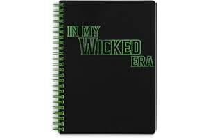 STEEL MILL AND CO. Steel Mill & Co Cute Mini Spiral Notebook for Theater Lovers, 8.25" x 6.25" Journal with Durable Hardcover and 160 Lined Pages, In My Wicked Era