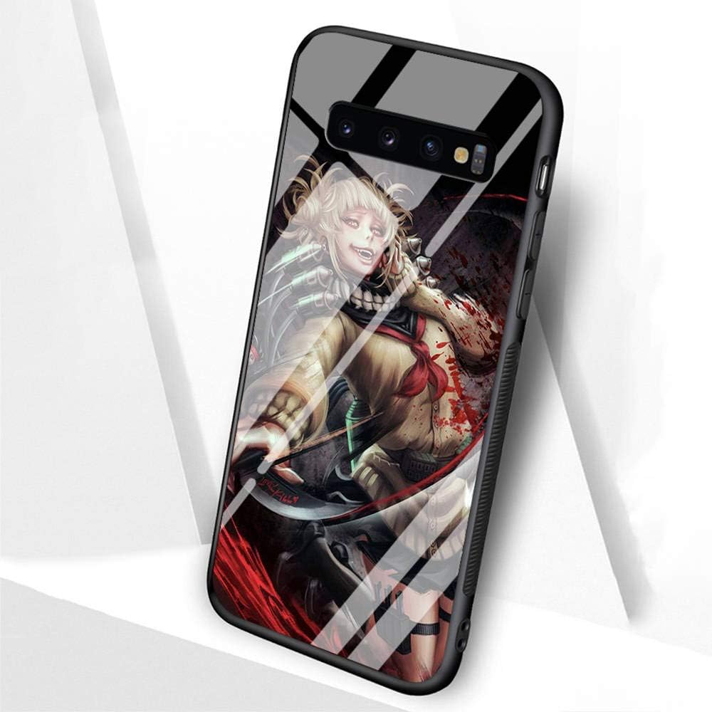 DTLI Designed for Samsung Galaxy S8 Case，Tempered Glass Back Cover and TPU Soft Silicone Rubber Frame Provide 360°Full Edge Protection for Mobile Phones TT-22 Anime My Hero College Yukiko
