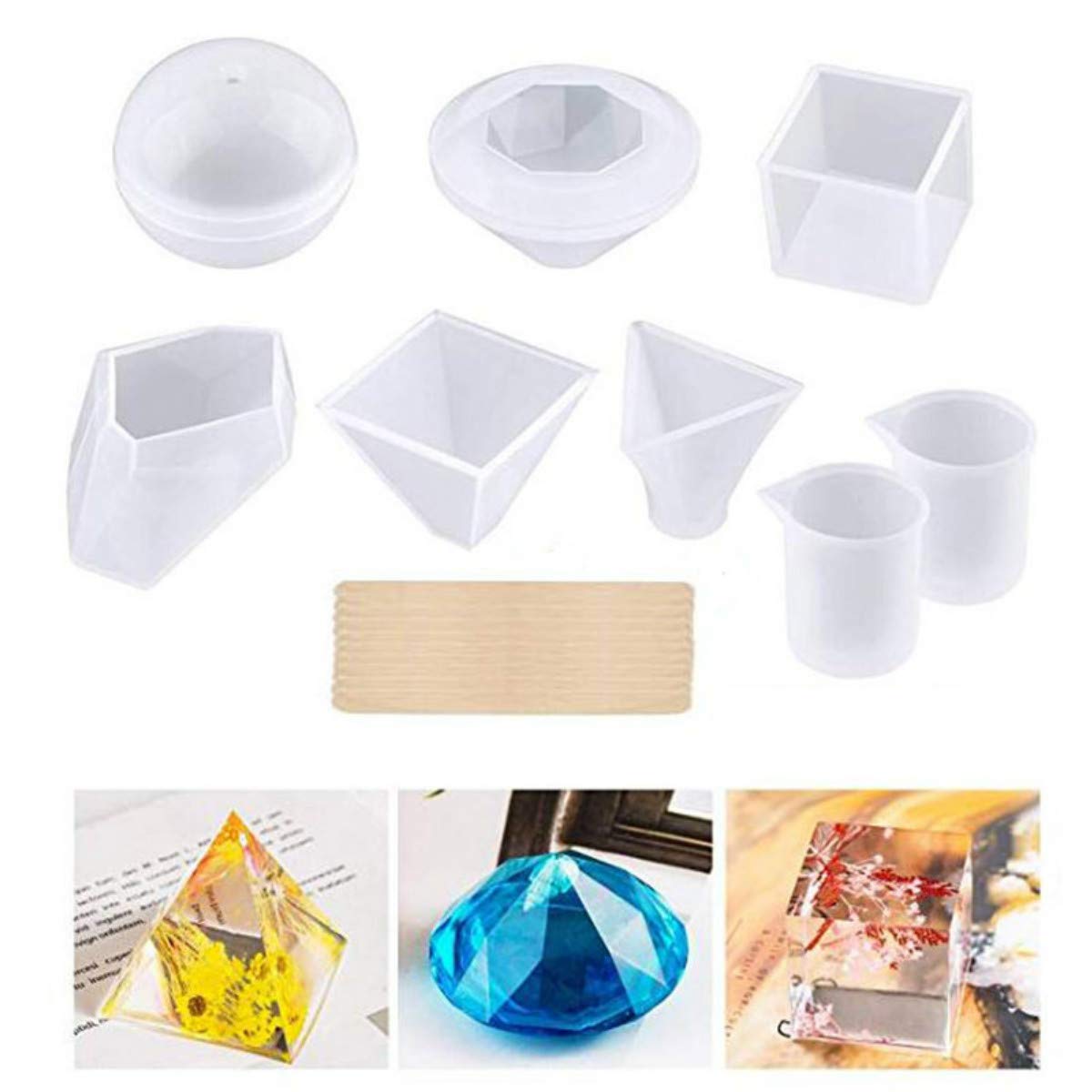 Resin Silicone Molds For Bottle Cup Jewelry | Epoxy Resin Craft Molds Baking Tray