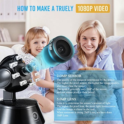 Security Surveillance System, DIGOO-M1Z 1080P Video Home Security Camera, Wireless Wifi IP Monitor Camera, with Pan/Tilt/Zoom Function, Night Vision, Motion Detection, ONVIF Support, Remote Control