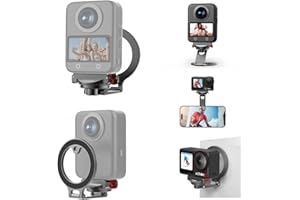 BRDRC Osmo 360 Magnetic Stand Base, Quick Release Adapter Aluminum Alloy 360° Adjustable Mount for DJI Osmo Action 5 Pro/4/3 