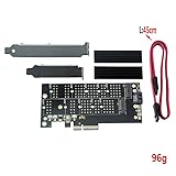 Dual M.2 SSD NVME (m Key) or SATA (b Key) to PCI-e