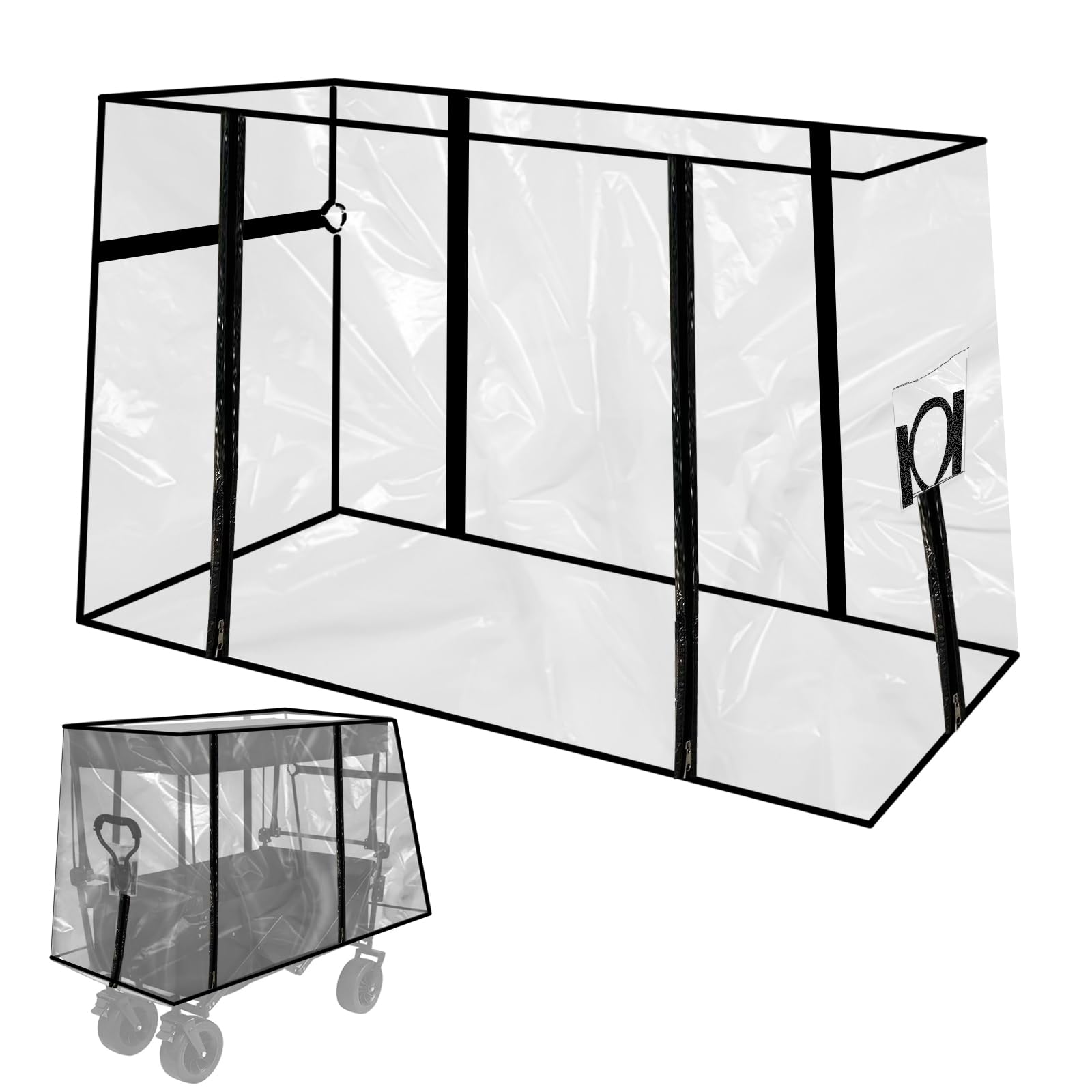 Camping Trolley Rain Cover, Folding Wagon Rain Cover, 43 * 20 * 29Inch Stroller Cart Waterproof Cover for Camping Garden Picnic Cart Stroller