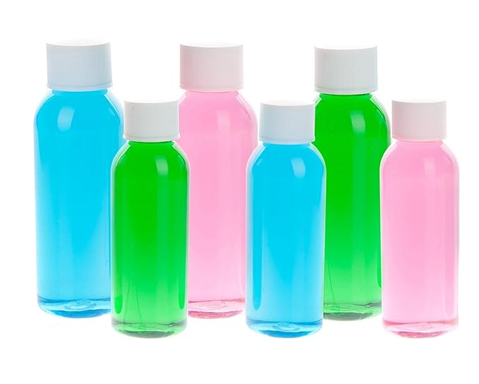 Air Travel Bottles 6 Pack Plastic Travel Bottle Set 50ml, Clear