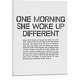 Motivational Feminist Canvas Wall Art Positive Affirmations Wall Decor Framed Artwork for Walls Female Empowerment Art Prints, Encouragement Gifts for Women, Living Room Bedroom Decor Ready to Hang