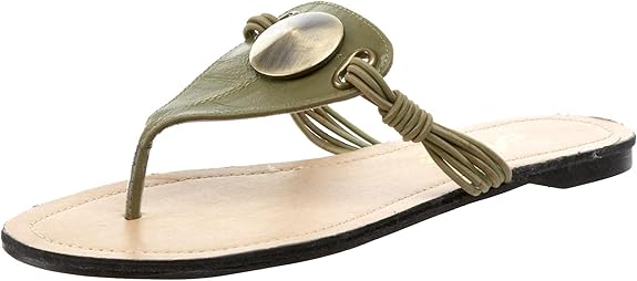 Amazon.com | Annie Shoes Women's Wonderful Thong Sandal, Green, 9.5 M US | Flip-Flops