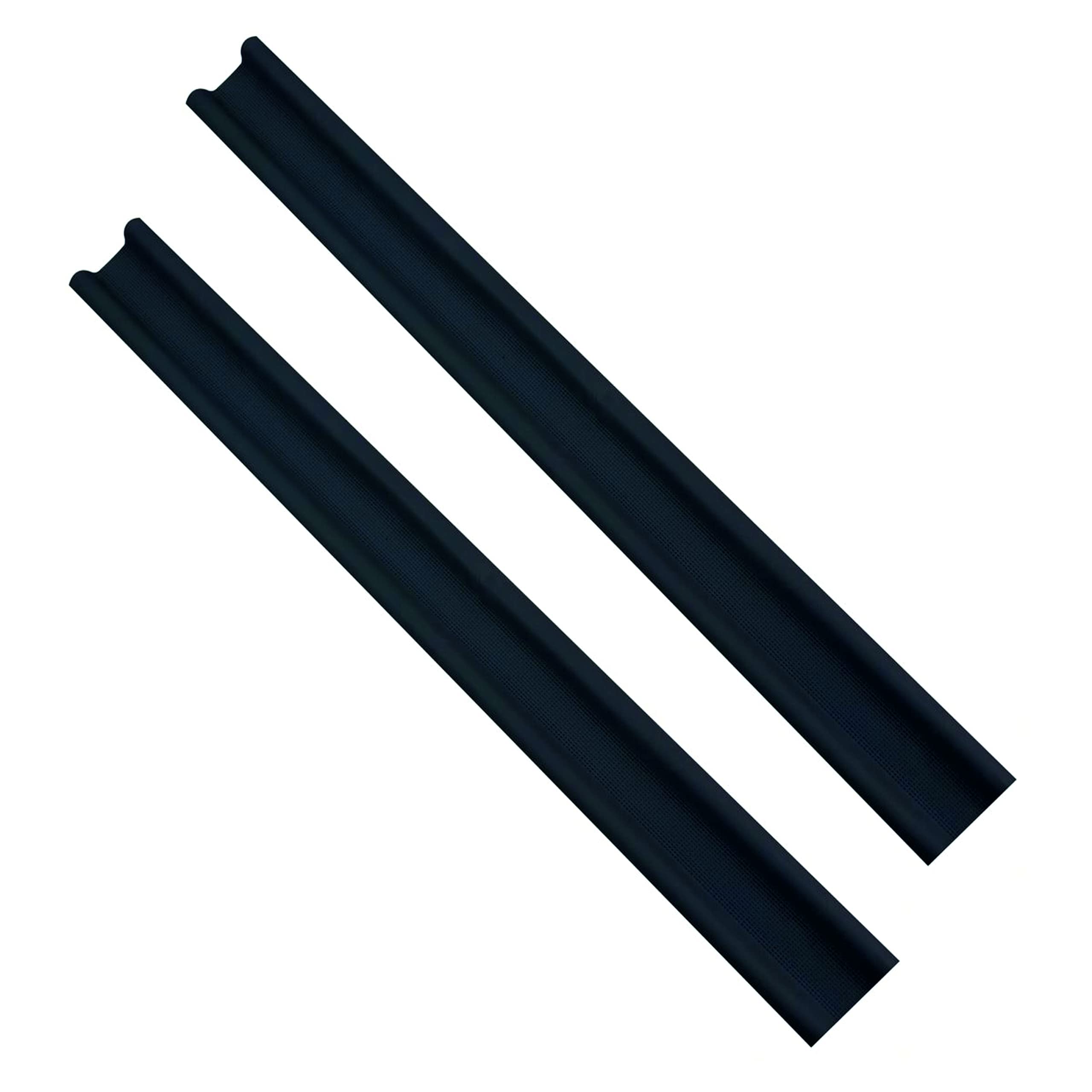 SUL Under Door Draught excluder, Double side Door Draft Excluders, Door Draft Stopper for Bottom of Adjustable Door Seal Strip Energy Efficient Insulation Draft Stopper – Length 90 cm (Black2pk)