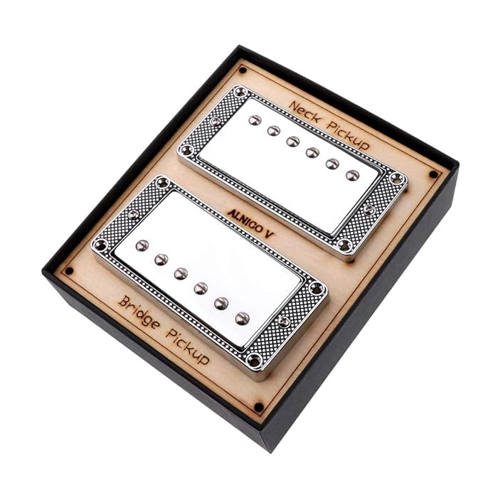 Buy Alnicov Guitar Single Coil Pickups Neck & Bridge Set Copper Pickup