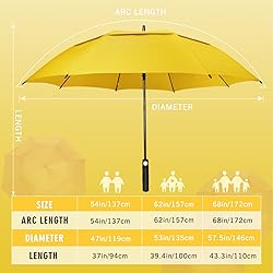 ZOMAKE Large Golf Umbrella for Rain Heavy Duty,Big