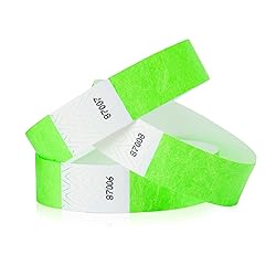 10,000 WristCo Neon Green Tyvek Wristbands for