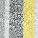mDesign Striped Microfiber Polyester Spa Rugs for Bathroom Vanity, Tub/Shower - Water Absorbent, Machine Washable, Includes Soft Non-Slip Rectangular Accent Rug Mat in 3 Sizes - Set of 3 - Gray/Yellow
