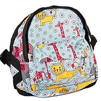 OCSOSO Puppy Dog Backpack,Saddle Bags,Back Pack with Training Lead Leash (Blue Animail, M).