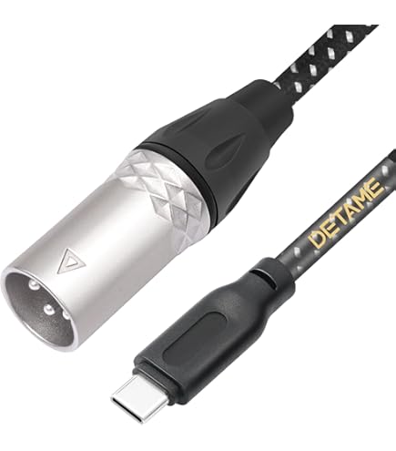 USB C To Dual XLR Male Cable - 32Bit/384Khz Hi-Res Audio Cable For Speakers & Mixers (6.6FT/2M)