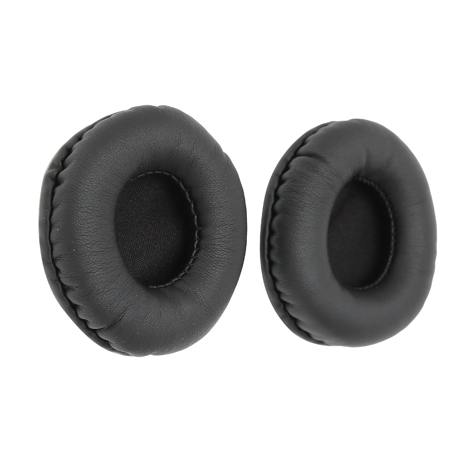 ASHATA 1 Pair Replacement Headphone Earpads 60mm, Universal Soft Sponge + Artificial Leather Headphone Ear Pad Cushion, for 60mm / 2.4in Headet - Black