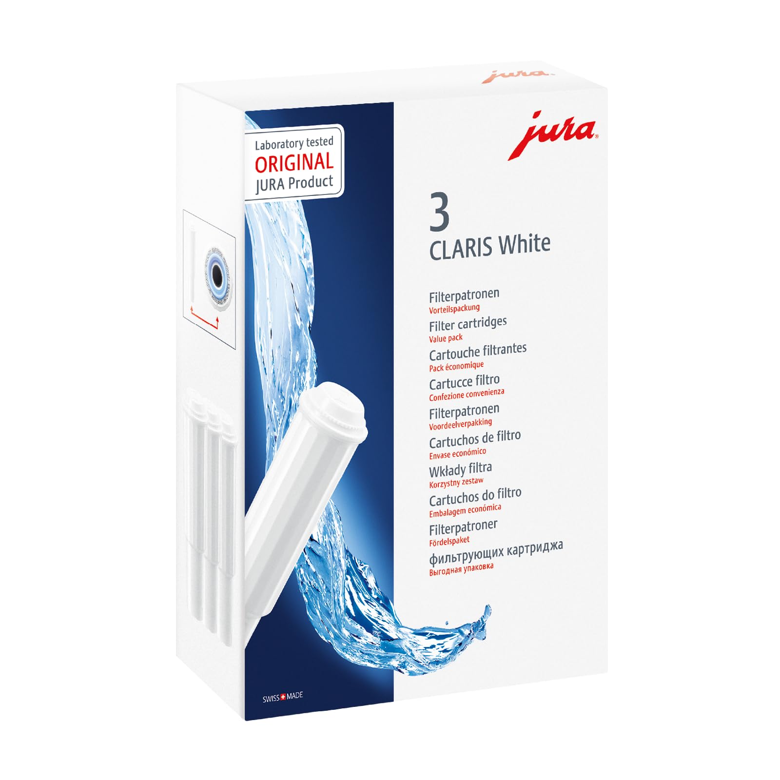 Jura 68739 Claris Filter Cartridge, White
