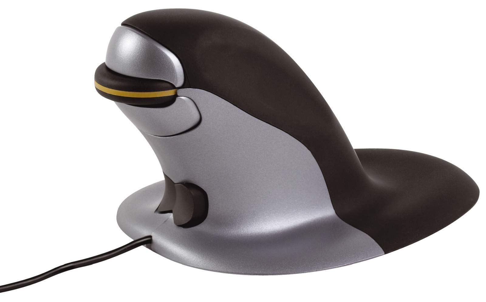 Fellowes 9894801 – Mouse (Ambidextrous, Vertical Design, USB, 1200 dpi, 180 g, Black, Grey)