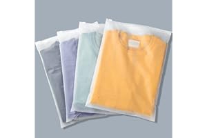 Svaldo Clothes Packaging Bags for Shipping, 100 Count 10x13 inch Frosted Zipper Plastic Bags for Clothing, Clear Apparel Bag for T-Shirt, Shirt, Document, 3 Mil, with Vent Holes