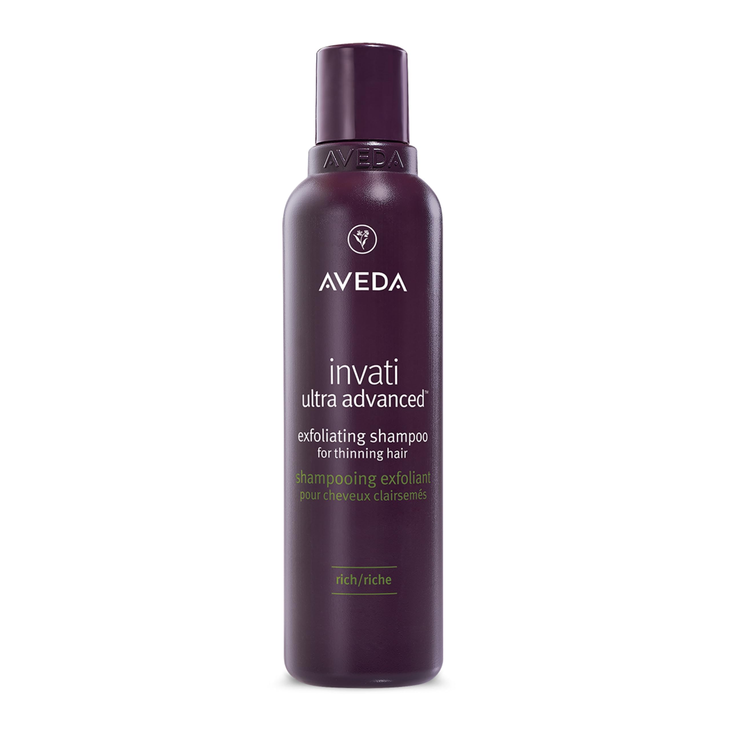Aveda Invati Ultra Advanced Exfoliating Shampoo Rich | Step 1 of 4 | Reduces Hair Loss by 77%* | for Medium to Thick Thinning Hair Types | Normal to Oily Scalp | 94% Naturally Derived**, 200ml