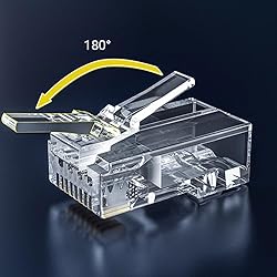 ZOERAX 50-Pack RJ45 Cat6 Pass Through Connector
