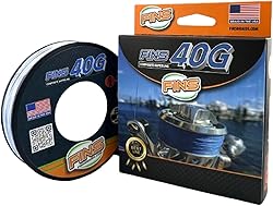 FINS 40G Super Round Braided Fishing Line USA Made