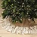 Fennco Styles Sidonia Cotton and Jute Ruffled Holiday Decor Christmas Tree Skirt, One Piece (56