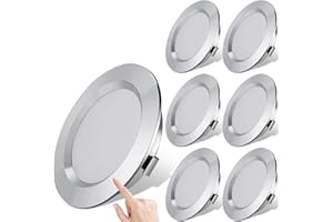 12V LED Lights for RV Boat Trailer Camper - 3 Color Temperature Touch Control, Low Voltage Mini Recessed Light Dimmable, Pack