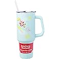 Silver Buffalo Strawberry Shortcake Rainbow Slide Stainless Steel Tumbler with Handle and Straw, Fits in Standard Cup Holder, 40 Ounces