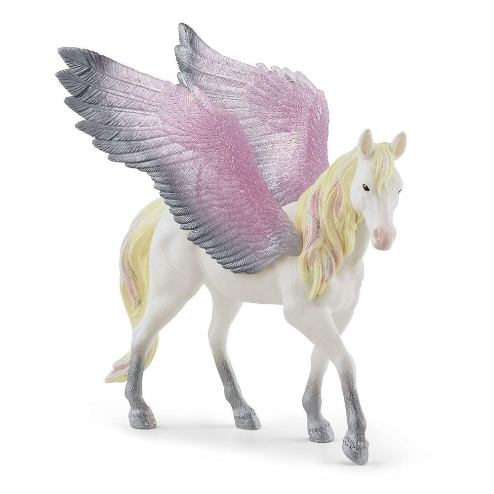 SCHLEICH 70720 bayala Mythical Winged Sunrise Pegasus Mare Figurine - Featuring Glittery Wings and Mane, Imaginative Fun and Durable Toy Pegasus Toy for Girls and Boys, Gift for Kids Ages 5+
