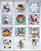 Benvo 12 Pack Christmas Decorations Holiday Window Clings Stickers Include Cute Santa Claus, Snowman, Christmas Tree, Bells, Snowflake, Candy Cane for Window Decor Xmas Festive Decorations