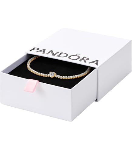 Amazon.com: PANDORA Jewelry Sparkling Heart Tennis Bracelet for