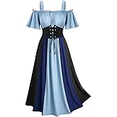 ROSE GAL Women Plus Size Medieval Renaissance Costume Dress