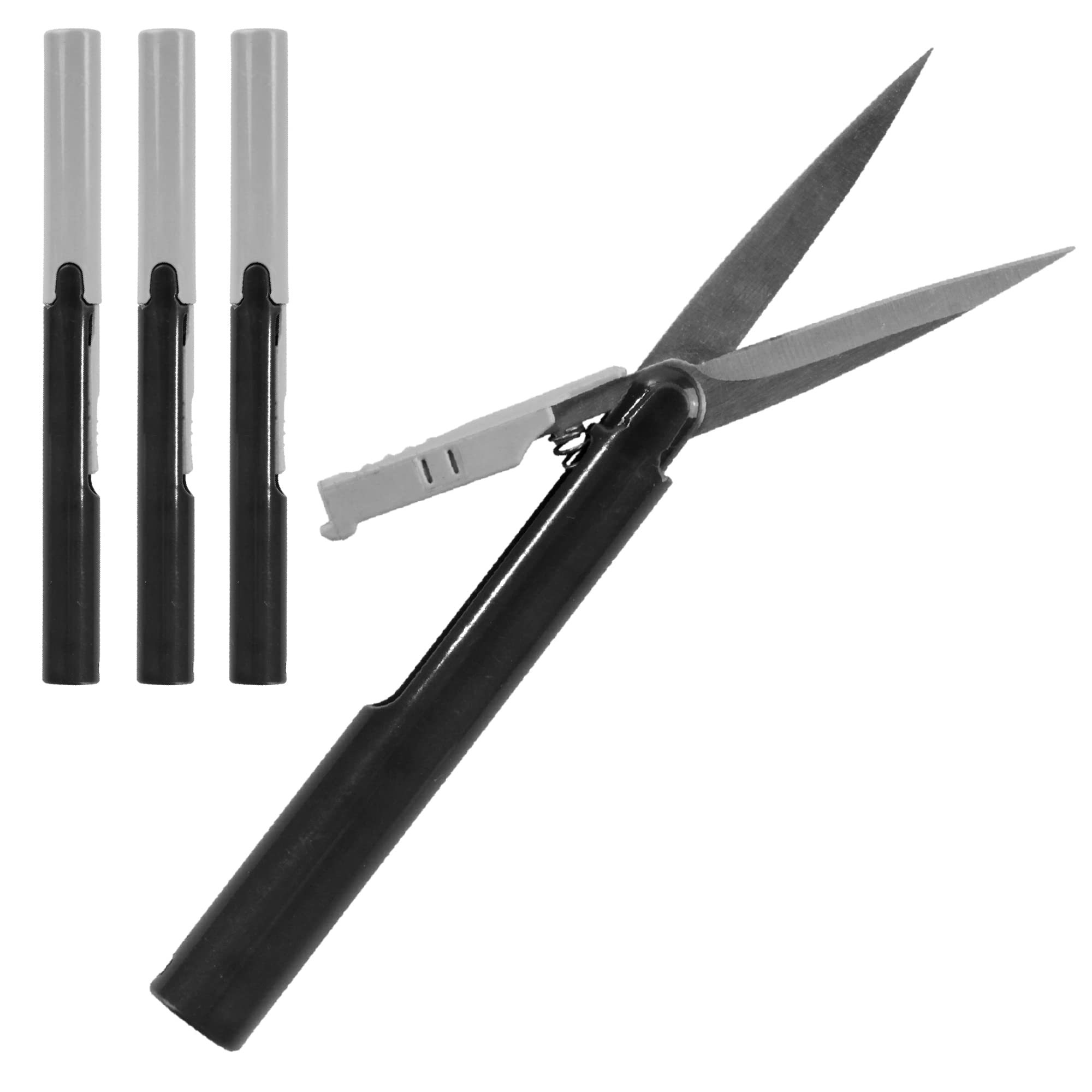 JubileeYarn Penblade Pen-Style Portable Travel Scissors - Charcoal - 3 Pairs