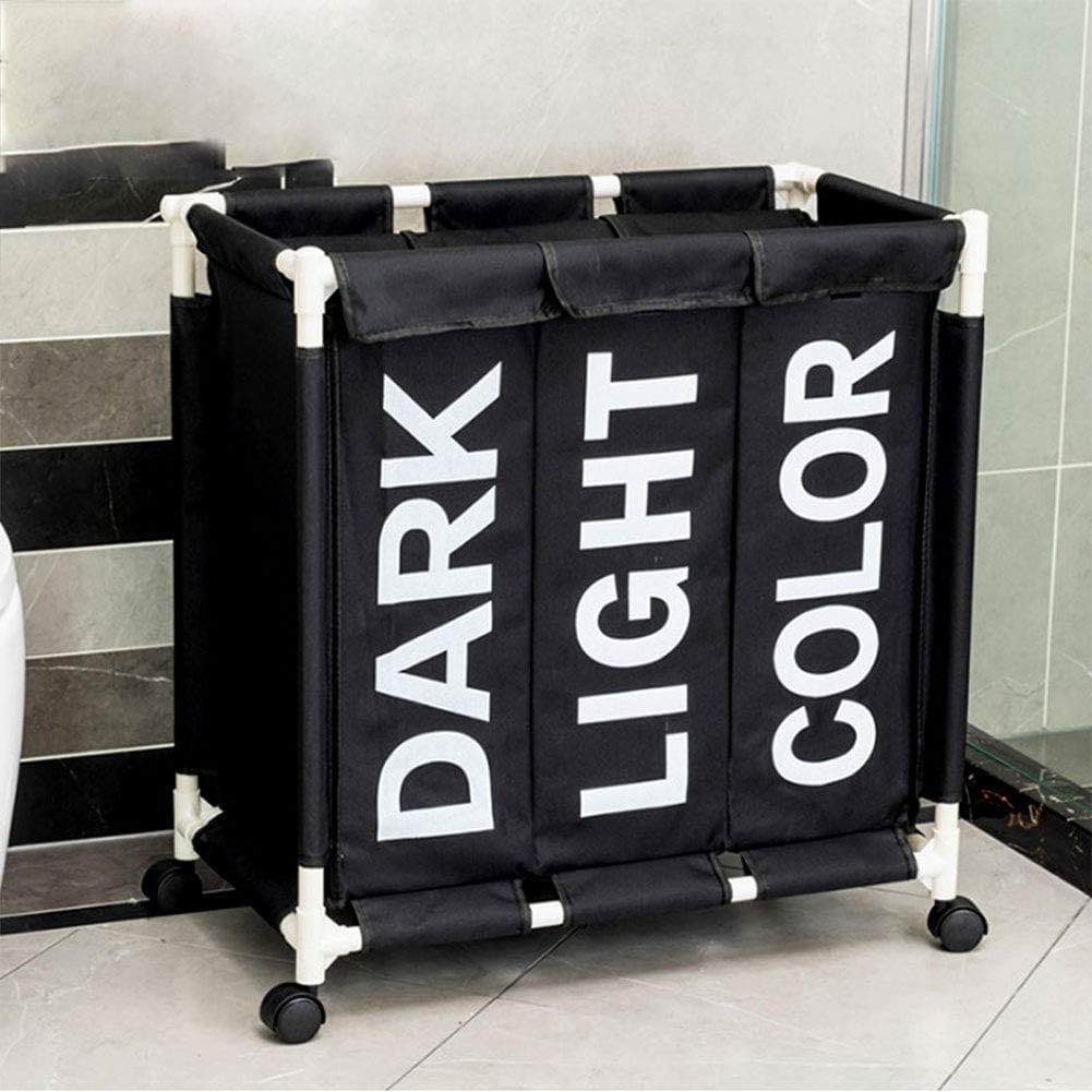 cesta extraíble con 3 secciones Yontree color azul cestas de lavado