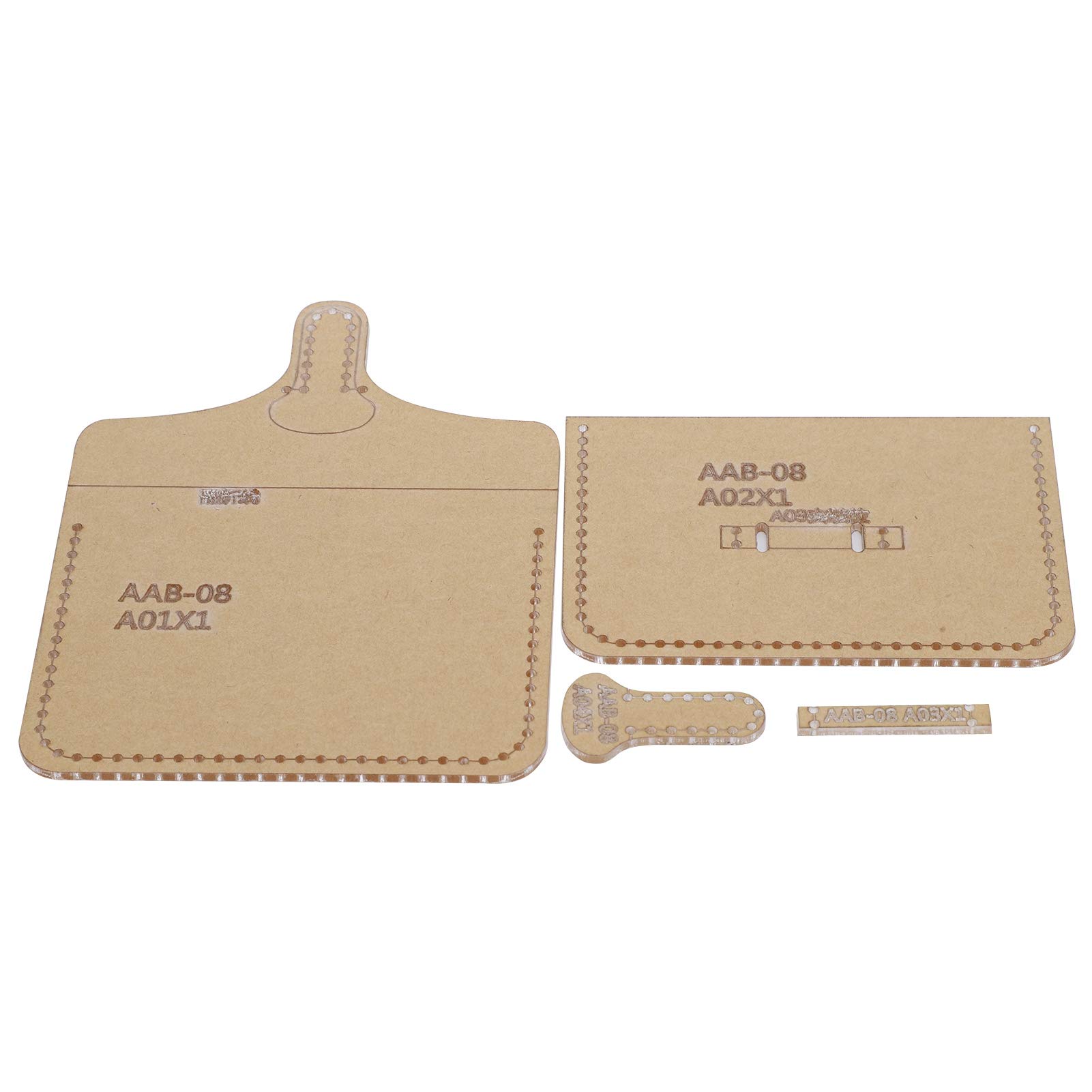 Acrylic DIY Craft Template - Sturdy with Kraft Paper for Cutting Leather & More