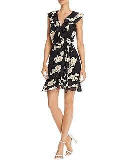 bardot floral wrap dress