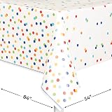 Unique Rainbow Polka Dots Rectangular Table Cover 137x213 cm view 2
